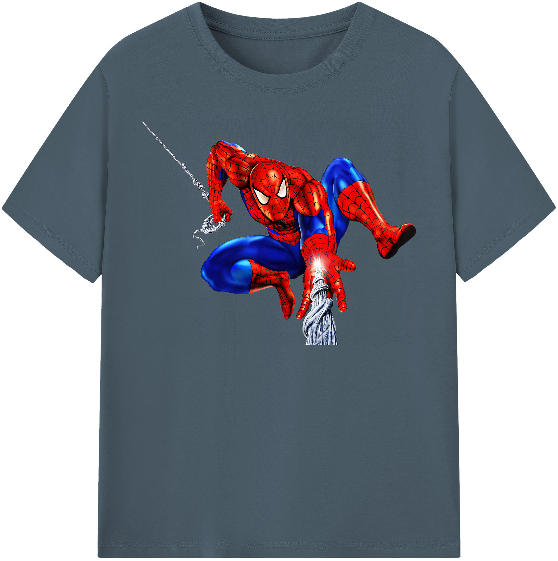 （画像用） Spider Man スパイダーマン 綿100％半袖Tシャツ（フロントプリント）
